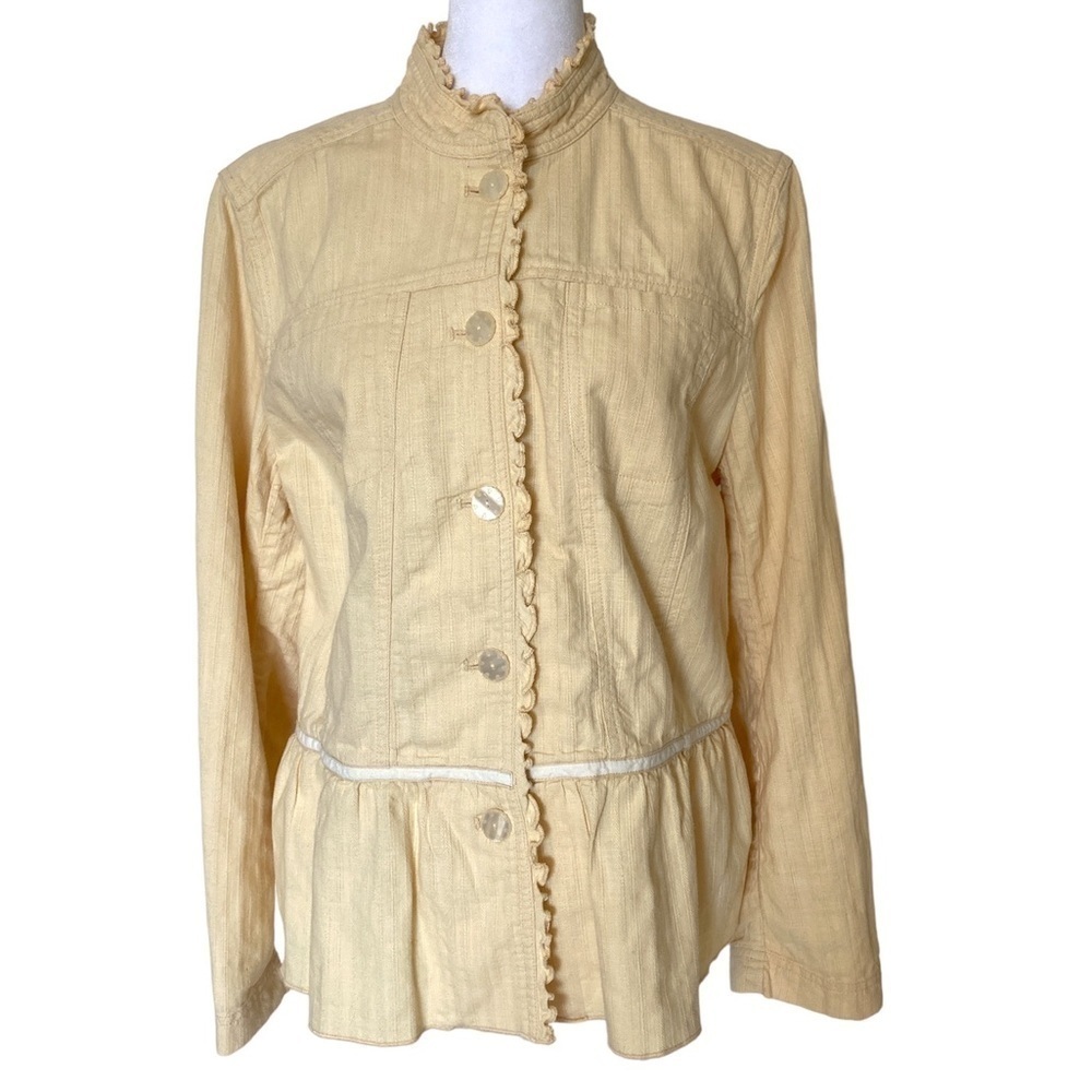 J.Jill yellow jacket button down